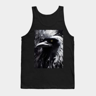 Black Ink Flow Crow Tank Top